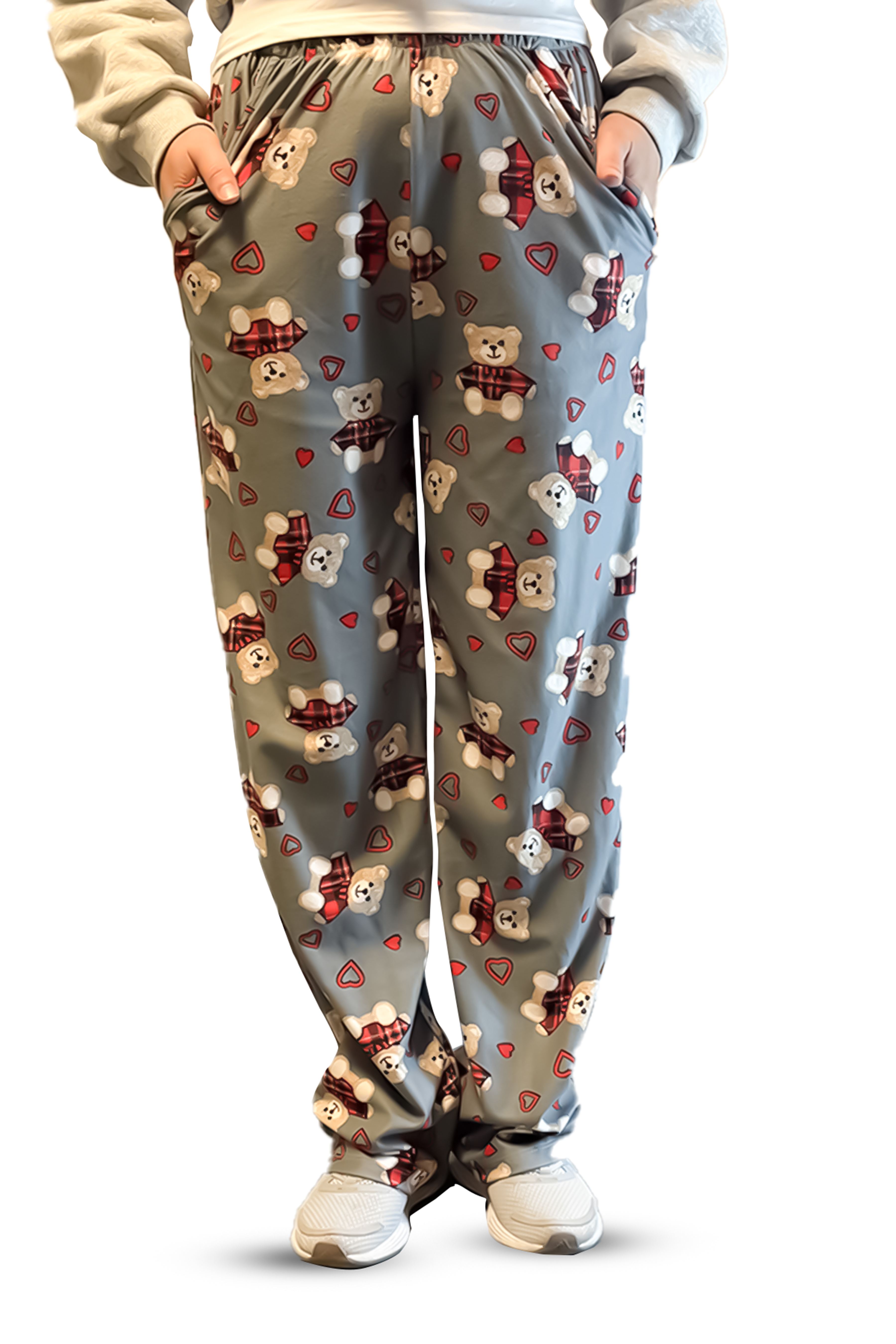 AYICIKLI CEPLİ BAMBU SUET PİJAMA ALTI